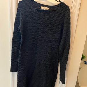 Loft medium sized gray, long sleeve dress